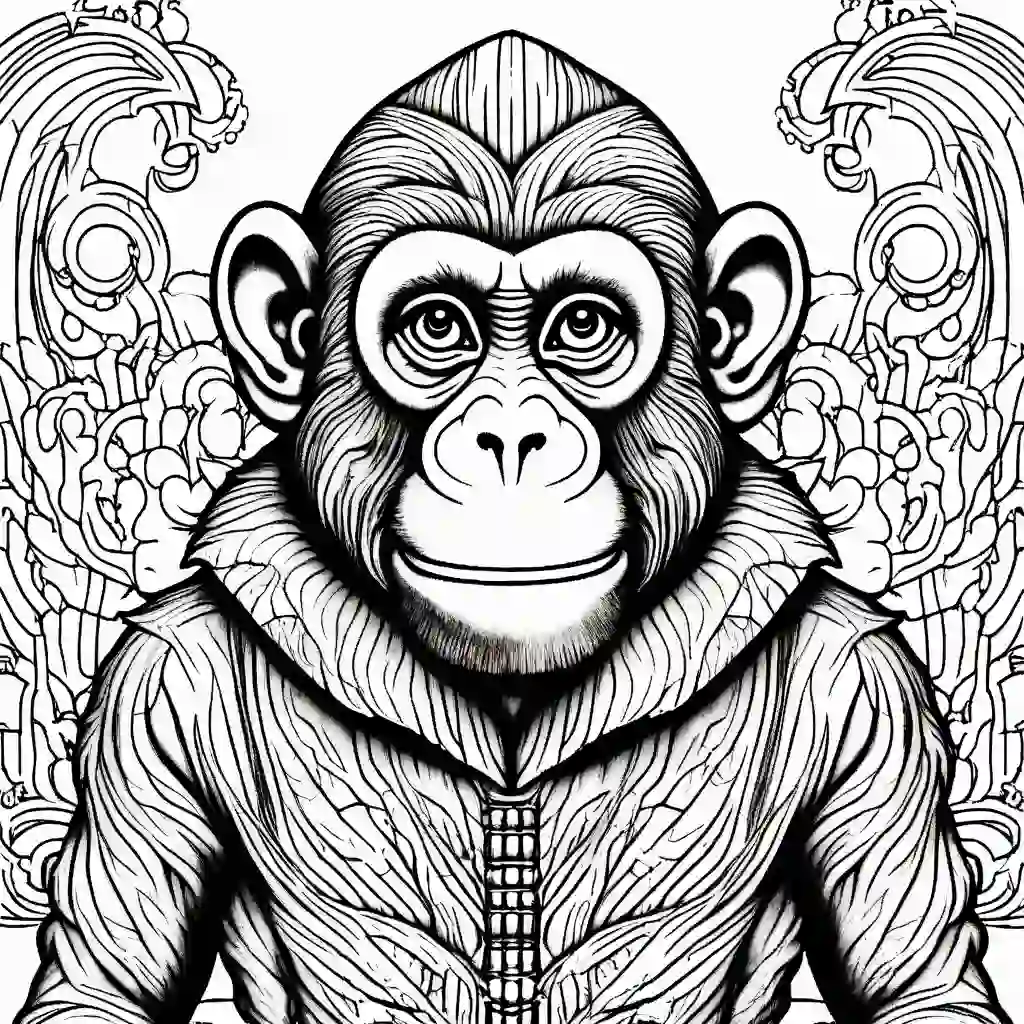 Circus Monkey coloring pages